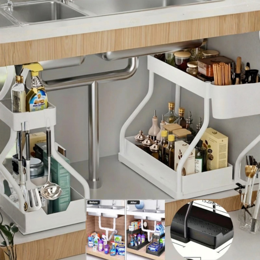 2 Tier Under Sink Storage Organiser