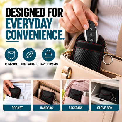 RFID Signal Blocking Key Pouch For Keyless Car Protection