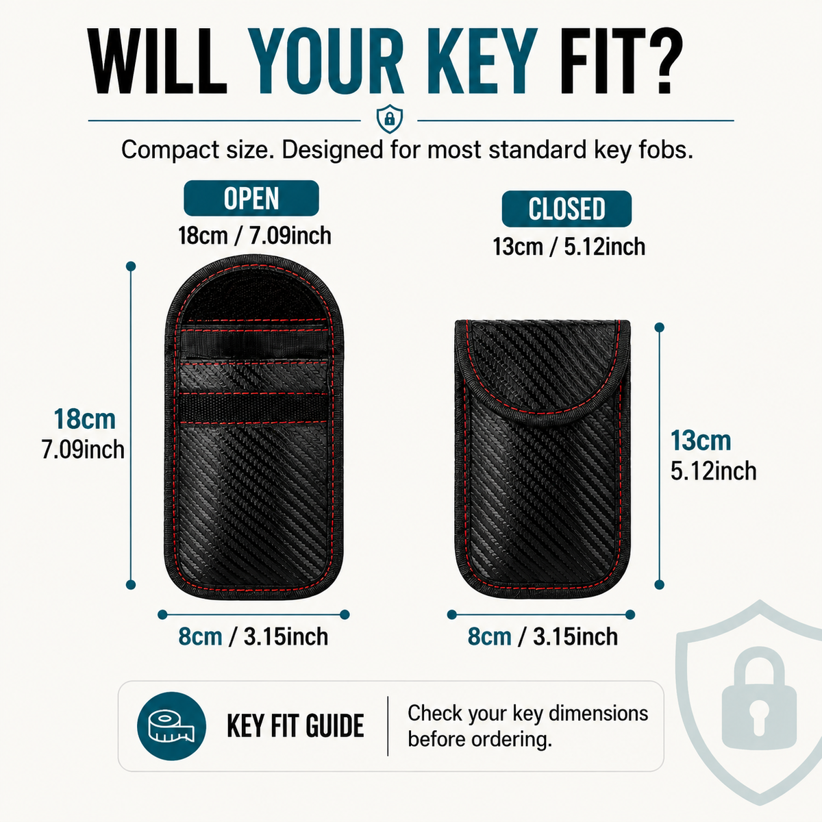 RFID Signal Blocking Key Pouch For Keyless Car Protection