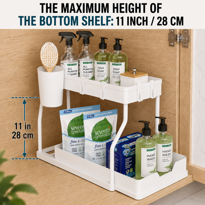 2 Tier Under Sink Storage Organiser