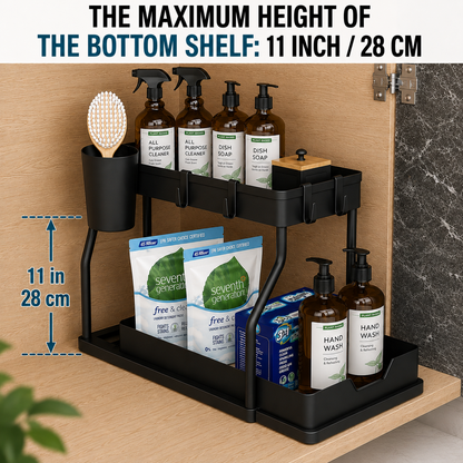 2 Tier Under Sink Storage Organiser