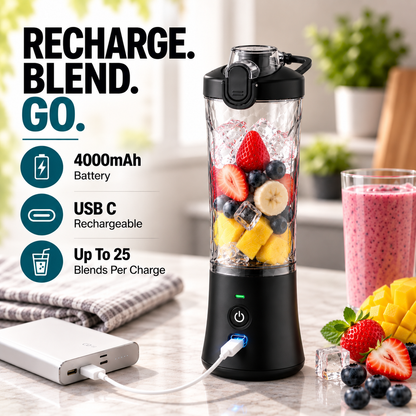 Portable Rechargeable Blender | Smoothies, Shakes & More