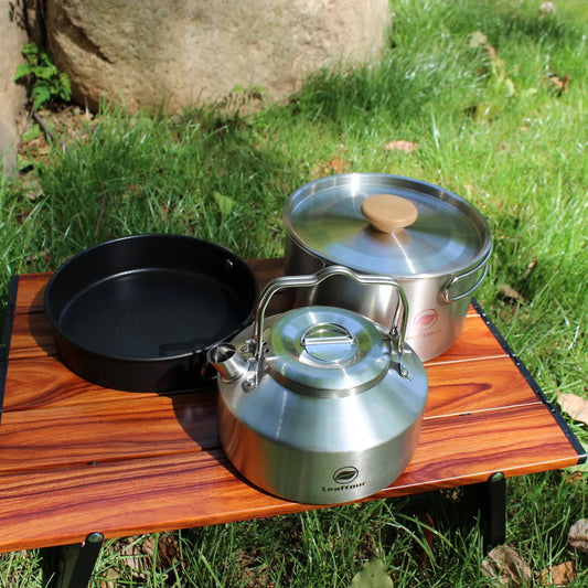 Lightweight Stainless Steel Camping Cookware Set