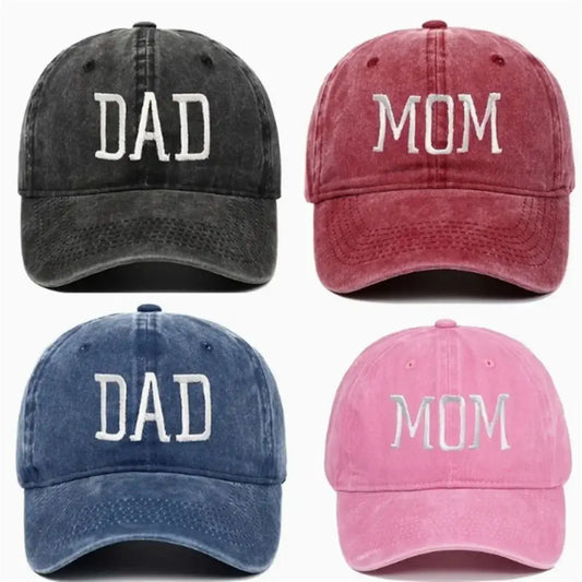 Matching MOM & DAD Snapback Hats Gift Set